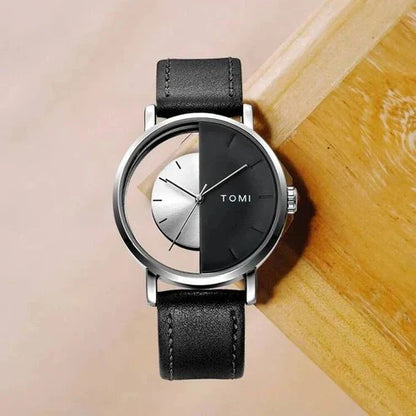 Tomi Unisex Half-Transparent Watch